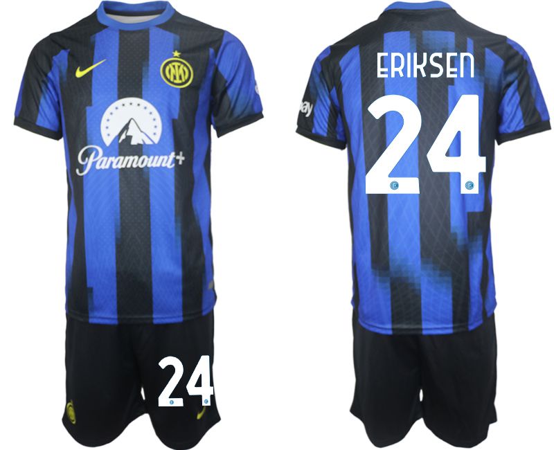 Men 2023-2024 Club Inter Milan home blue #24 Soccer Jersey->inter milan jersey->Soccer Club Jersey